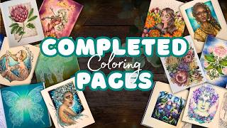Jan & Feb 2026 Completed Coloring Pages 🎨 Adult Coloring Flip Through