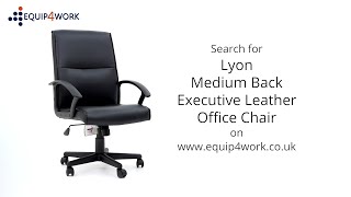 Lyon Medium Back Executive Leather Office Chair - Features