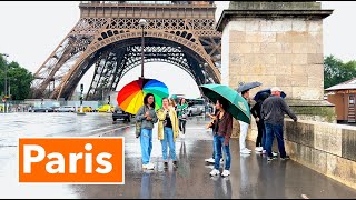 Paris France - Paris in the rain -HDR walking tour in Paris - 4K HDR 60 fps