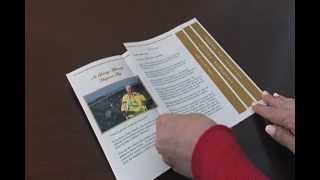 Folding a 4 Page Graduated Fold Funeral Program -- Elegant Memorials