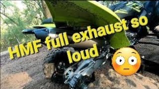 2021 yfz450r sound comparison stock vs HMF full exhaust