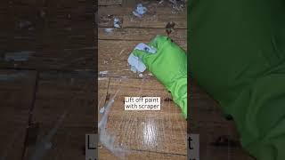 💫Quickly remove paint from flooring #shorts #diy