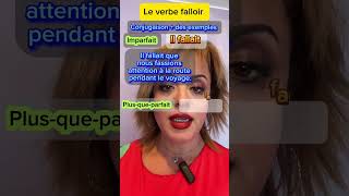 Le verbe falloir: conjugaison + exemples. #apprendre #apprendrelefrancais #grammaire #تعلم #فرنسية