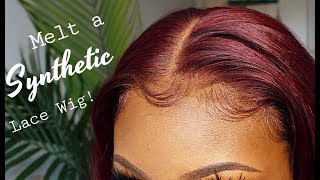 HOW TO MELT A SYNTHETIC LACEFRONT WIG FT. IT'S A WIG \