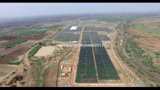 India booms with solar power plants in remote villages. Stock footage