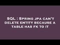SQL : Spring jpa can't delete entity because a table has fk to it