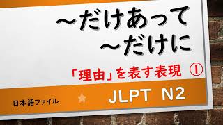 JLPT N2文法　～だけあって　～だけに