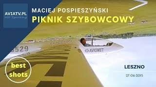 Maciej Pospieszyński - pokaz akrobacji na szybowcu  S-1 Swift - Leszno 2015