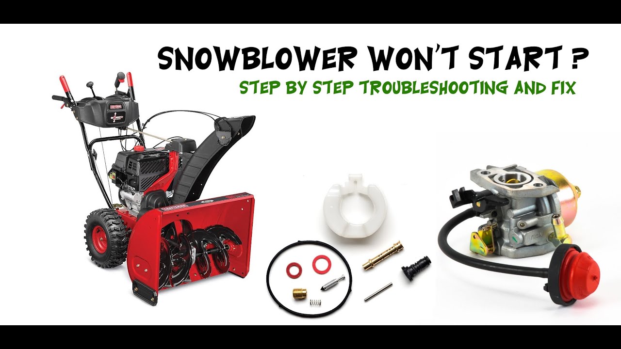 Snow Blower Not Starting - Step By Step Troubleshooting And Fix - YouTube