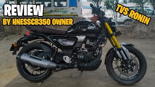 TVS RONIN RIDE REVIEW BY HNESS CB350 OWNER | BIKE DAMAGE IN ACCIDENT| #hnesscb350 #tvsronin225