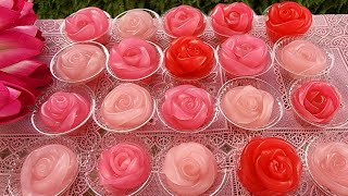 Steamed rose glutinous rice flour cake, sticky and chewy