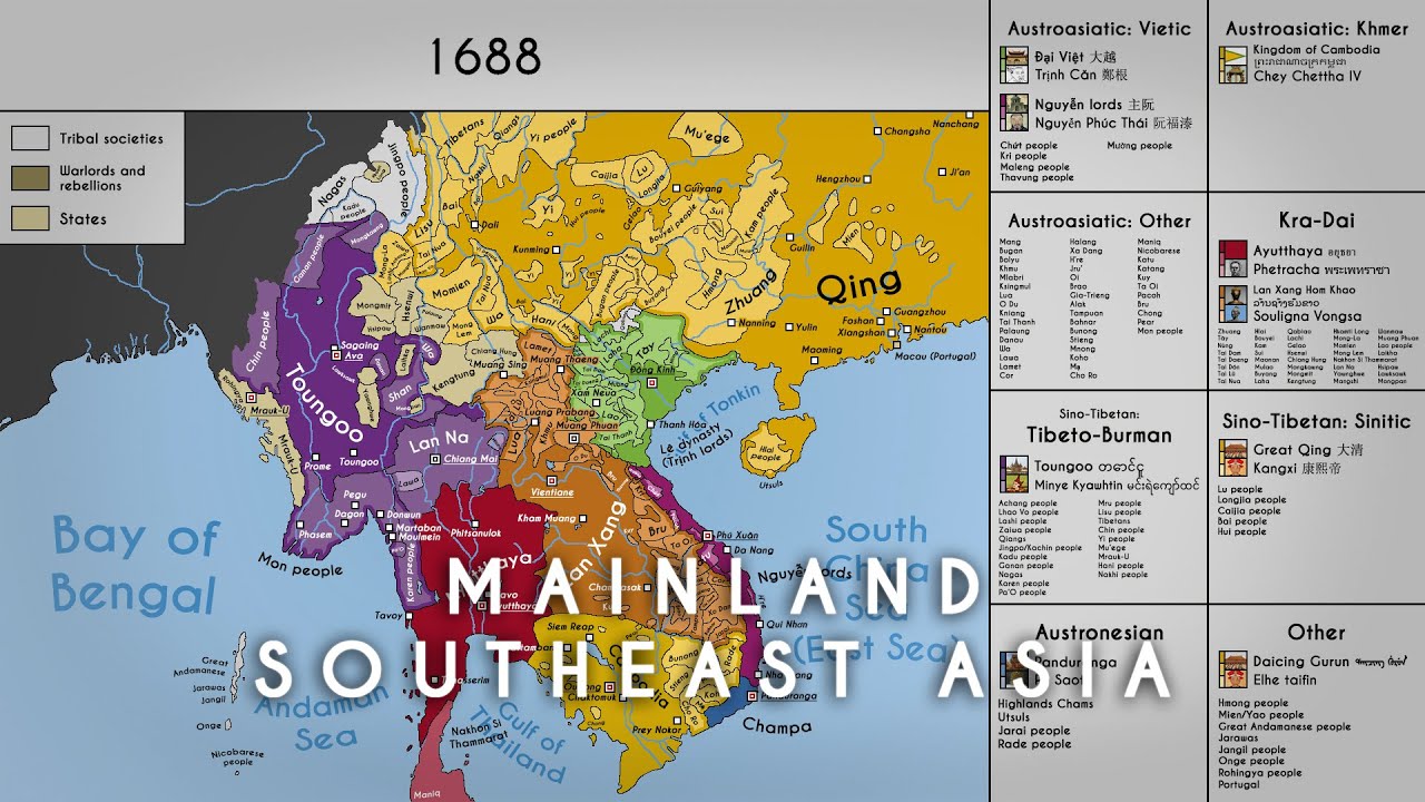 The History Of Mainland Southeast Asia: Every Year - YouTube