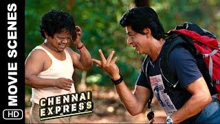Chennai Express | Shah Rukh Khan tries to talk in Tamil | Movie Scene