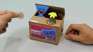 Huggy Wuggy Piggy Bank will steal your Coins｜Cardboard crafts DIY