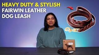 Heavy Duty & Stylish - FAIRWIN Leather Dog Leash!