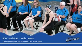 Holly Lenarz - 500 yard free at 2022 MSHSL Girls AA Swim and Dive State Meet