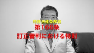 特許法逐条解説 第166条 訂正審判における特則