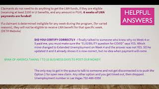 Nevada DETR $300 Lost Wages Assistance (LWA) Payment Issues