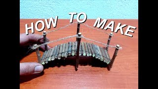How to make mini wood bridge for fairy gardens