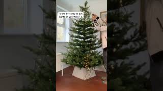 Zig zag Christmas tree lights viral hack