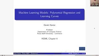 CSci 574 Machine Learning : U06-1 Polynomial Regression and Learning Curves
