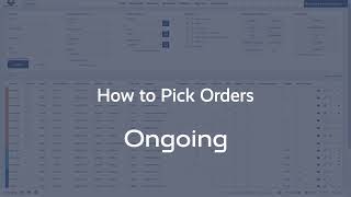 How to pick orders in Ongoing WMS