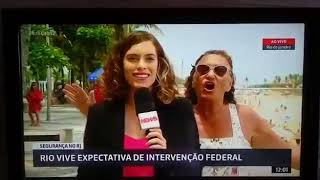 Mulher invade link da GloboNews e chama emissora de lixo