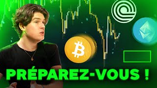 BITCOIN \u0026 ETHEREUM : GROS MOUVEMENT À VENIR !! NE RATEZ PAS CES ZONES CLÉS !