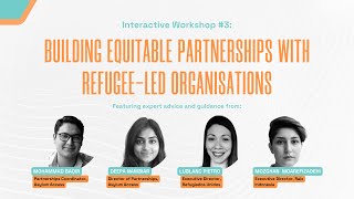 Workshop #3: Building Equitable Partnerships with Refugee-led Organisations