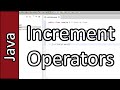 Incriment Operators - Java Programming Tutorial #24 (PC / Mac 2015)