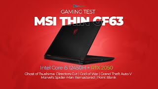 Intel Core i5 gen 12 + RTX 2050 | MSI THIN GF63 - Gaming test!