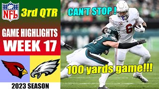Philadelphia Eagles vs Arizona Cardinals FULL 3rd QTR [WEEK 17] | NFL Highlights 2023