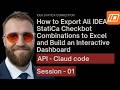 How to Export All Checkbot Combinations to Excel and Build an Interactive Dashboard with API & AI