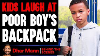 Kids LAUGH AT POOR BOY'S Backpack (Behind The Scenes) | Dhar Mann Studios