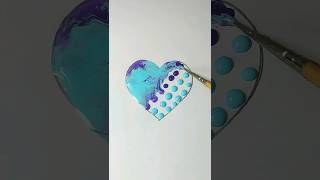 Blue And Purple Heart 💜💙 #satisfying #colourmixing #creative #art #viral #shorts #trending