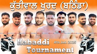 [Live] Kutiwal Khurd (Bathinda) Kabaddi Tournament 03-01-2025 { Mandar Sailbrah Live }