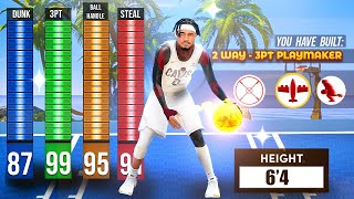 My 6'4 pg with 99 3PT🥶 + Contact Dunks😱 \u0026 ELITE DEFENSE😈 = BEST PG BUILD in NBA 2K25!!