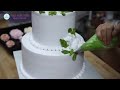 HOW TO TIER BEAUTIFUL FLOWERS CAKE  Cách Xếp Bánh Hoa Hai Tầng Đẹp Với Hoa Kem Tươi