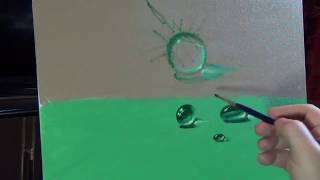 how to draw water drop, transparent objects