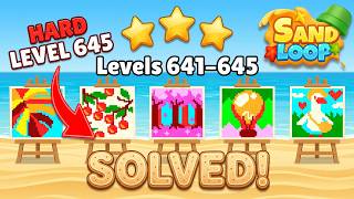 🏖️ Sand Loop Levels 641-645 Walkthrough | Hard Level 645 Solved! 🧠