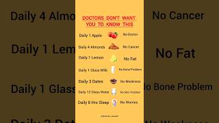 Doctors Don’t Want You to Know This! 😱 | Daily Health Secrets Revealed ✨ #doctorsays #health #diet