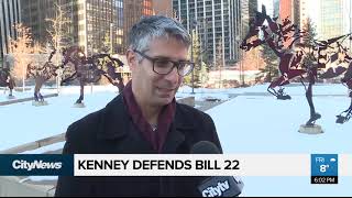 Jason Kenney defends Bill 22