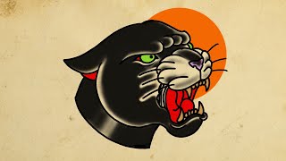 HOW TO DRAW A PANTHER HEAD TATTOO