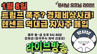 1월 8일 미저리 브리핑 - 트럼프 폭주중? 경제 비상사태 / 텐센트 역대급 자사주매입역대급 자사주매입