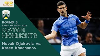Novak Djokovic vs Karen Khachanov Match Highlights | Paris Masters 2022 Round 3 PS5 Gameplay