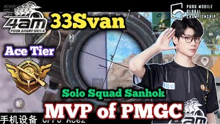 4am 33Svan Solo Squad Ace Tier • Global Pubg Mobile • 33Svan MVP of PMGC 2020