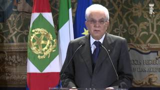 Intervento Presidente Mattarella - partecipanti alla riunione Plenaria della Commissione Trilaterale