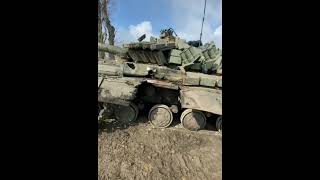 Подбитый танк Т-64 ВСУ. Украина. Destroyed tank T-64 armed forces of Ukraine.