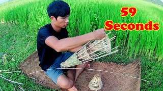 5 minutes Bamboo craft Part 8 - Go bamboo fish trap