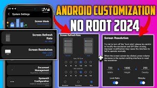 How To Customized Android: Change Screen Refresh Rate + Change Screen Resolution